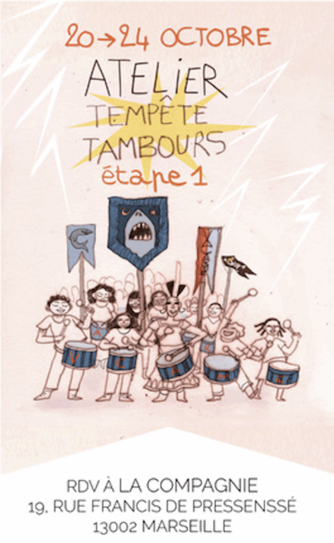 Atelier textile avec Maya Mihindou, Tempête Tambours