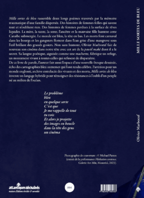 19.09.2026 19h lecture d’Olivier Marboeuf à l’occasion de la sortie du livre Mille sortes de bleu 